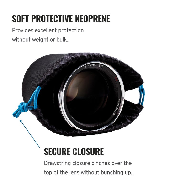 Tenba Tools Soft Lens Pouch 3.5x3.5 in. (9x9 cm) â€” Black (636-351) - Image 5
